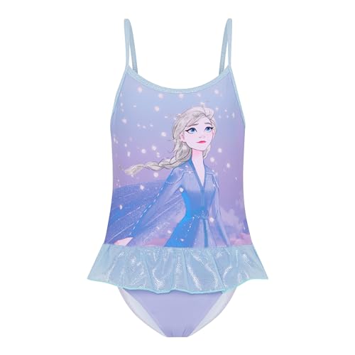 Disney Badeanzug Eiskönigin mit Rüschen, Mädchen-Badeanzug mit ELSA,...
