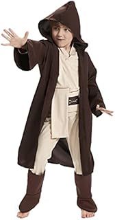 Obi Wan Kenobi Jedi Child Halloween Cosplay Costume (Small, Brown)