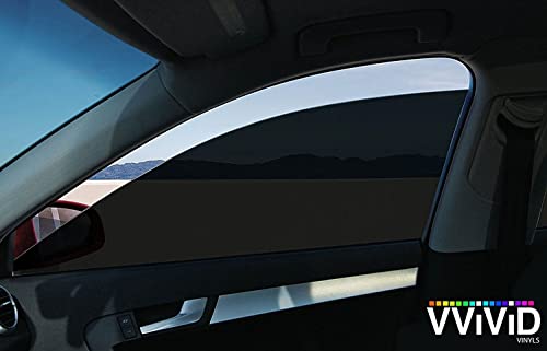Image of VViViD Transparent Colorful Vinyl Window Tinting Sheets (1.49ft x 5ft, Dark Black Tint)