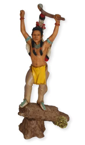 Castagna Indianerfigur Massasoit H 24 cm Wasamegin Gelbe Feder mit...