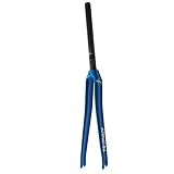 HIOD Carbon Fiber Road Bicycle Forks Road Bike T800 Carbon Straight Tube Fork 700c,Blue