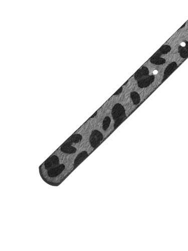 Women Leopard Printed Retro Belts, 0.7" Width Faux Leather Fur Waistband for Jeans Pants Dresses3