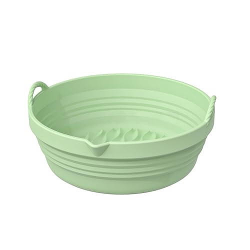 Bandeja redonda plegable de silicona para ollas con accesorios reutilizables, para microondas