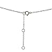 Hoops & Loops Sterling Silver Cubic Zirconia Solitaire Tiny Choker Necklace