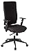 HJH Office Pro-Tec 300 Silla de Oficina, Poliéster, Negro, 38x88x62 cm