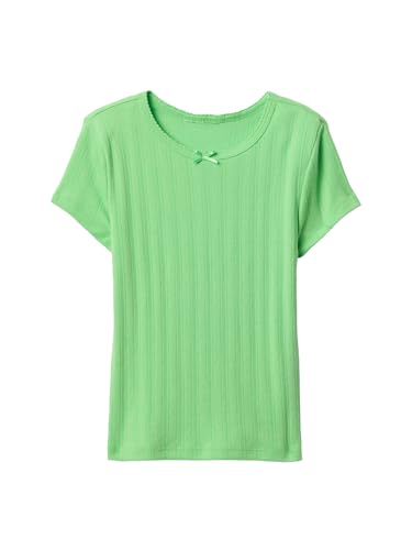 GAP Girls Short Sleeve Ribbed Tee Julep Green S