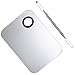 Stainless Steel Cosmetic Makeup Palette, Professional Cosmetic Mixing Makeup Palette Spatula Makeup Artist Tool, Beauty Salon Color Cream Mixing Palette With A Spatula Makeup Nail Art Palette