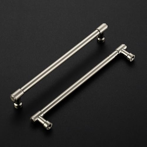 Image of Ravinte 10 Pack 7-1 /2 Inch Hole Center Solid Kitchen Cabinet Handles Brushed Nickel Dresser Pulls Cabinet Drawer Pulls for Kitchen Cupboard Hardware