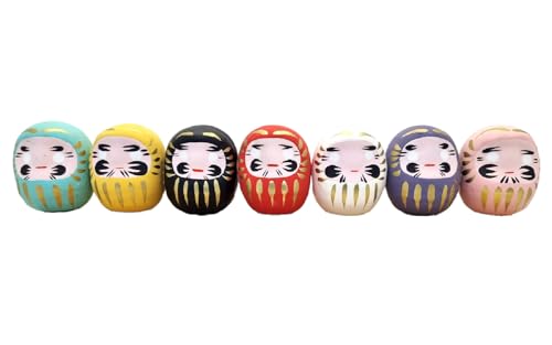 Set de 7 Muñecos Daruma EDOYA Multicolor miniatura 4