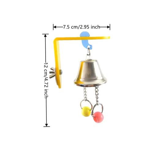 Zhouocea 2 PCS Universal Bird Parrot Toys - Hanging Bell Toys for Budgie Cockatiels, Conures, Finches, Small Parakeets - Image 2