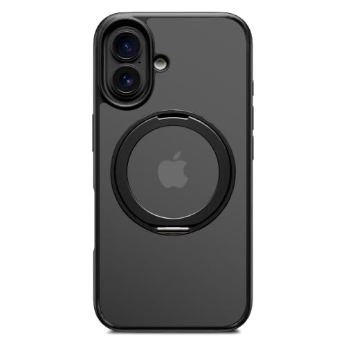 Image of DailyObjects Polycarbonate Case for iPhone 16 Compatible with Mag-Safe Wireless Charging,Halo 2.0 with Rotatable Stand Slim Shockproof Back Cover