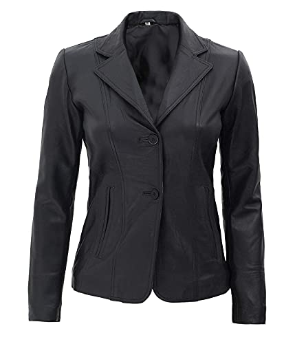 Image of Women Leather Jacket - Genuine Lambskin Leather Jacket for Womens