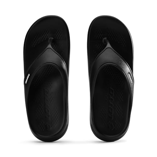 Lotto Men Momentum Black Flip Flops