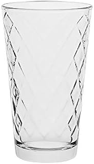 AmazonCommercial Highball Drinking Glasses, Barware Glass Tumbler, 369.6 ml, Set of 12