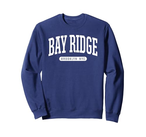 NYC Borough Brooklyn New York Bay Ridge Sweatshirt, Adult Unisex, Navy Blue, X-Large