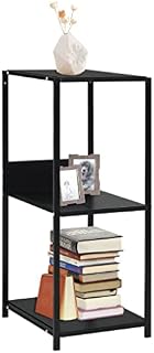AGGEY Furniture ,Shelving ,Bookcases ,Small Straight Book Shelf Black 33.5x39.6x79.7 cm Engineered Wood,Standing Shelves
