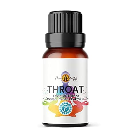 Throat Chakra Essential Oil Blend with Crystals Cover