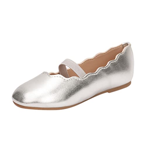 Espadrille Girls Children Shoes Leather Single Shoes Simple Elastic Belt Children Dance Shoes Flat Shoes Big Kid Sneaker