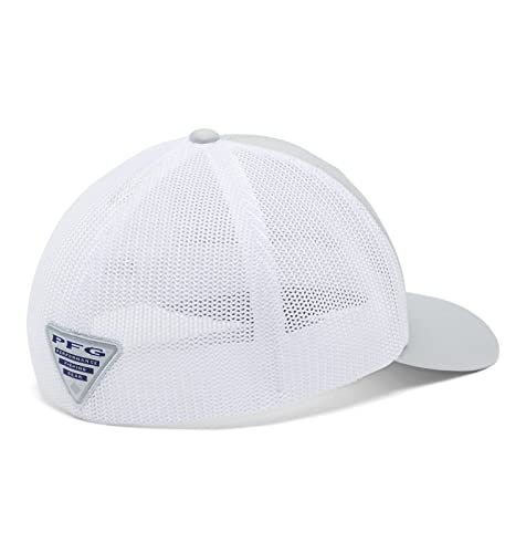 Columbia Unisex Pfg Mesh Fish Flag Ball Cap, Cool Grey/White/Us Fish Flag, Large/X-Large #TOP5