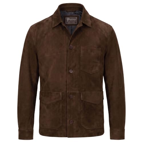 Image of Suede Leather Jacket Men - Real Lambskin Suede Casual Leather Jackets For Men - Mens Suede Jacket