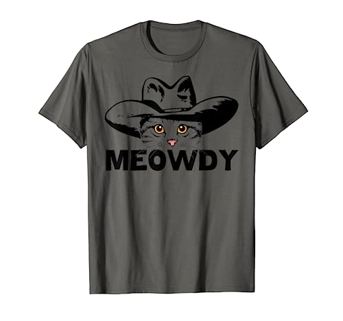 Funny Mashup Between Meow and Howdy - Cat Meme T-Shirt