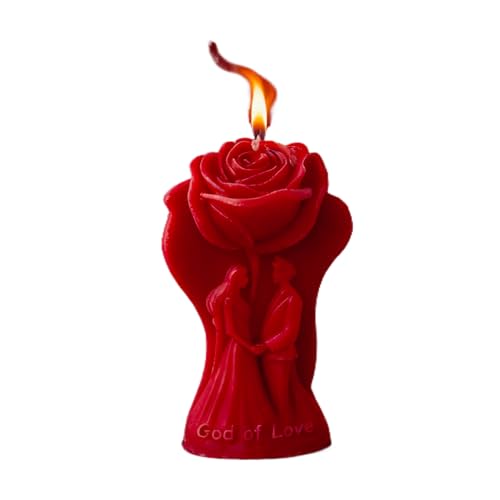 Bougies en forme de rose – de soja parfumée, bougies romantiques à combustion longue durée, pour femme, mari, couples, mariage, fête d'anniversaire,...