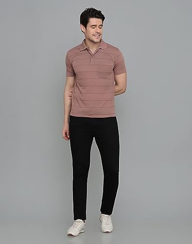 Image of INKKR Striped Polo Neck T-Shirt Dora Combo