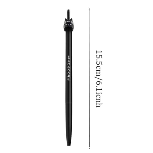 Set 22 piezas bolígrafos gel gato retráctiles 0.5mm tinta negra miniatura 4
