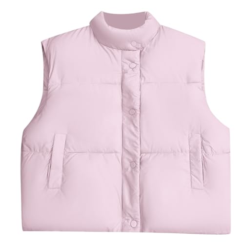 Chaleco abrigo mujer corto cuello alto cremallera invierno ropa calida 3