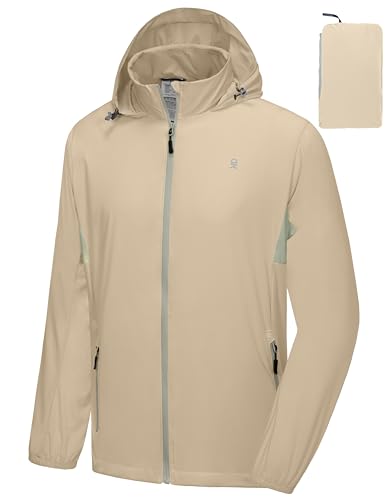 Little Donkey Andy Mens Sun Protection Breathable Jacket UPF 50+, Lightweight Summer Shirts Packable for Running Hiking