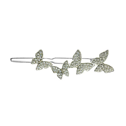 Horquilla para el pelo con forma de mariposa con diamantes de imitación para mujer, fiesta de cumpleaños, carnavales, horquilla para el pelo