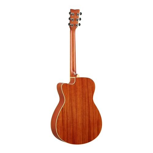 Image of Yamaha FSC-TA Concert Cutaway Transacoustic Guitar w / Chorus and Reverb, Vintage Tint | Solid Spruce Top, Mahogany Back and Sides, SYSTEM70 Transacoustic