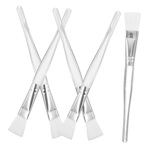HONMEET 5 piezas Brochas para Mascarilla Facial con Cerdas Suaves de Nylon Aplicador Reutilizable para Maquillaje y Cuidado Facial Pinceles Flexibles para Aplicar Mascarillas de Barro y