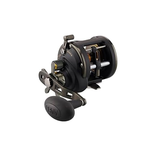 PENN Squall II Level Wind Conventional Fishing Reel, Black Gold, 15