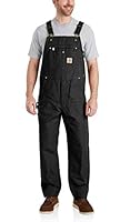 Carhartt, Herren, Lockere Segelleinen-Latzhose, Schwarz, W34/L34