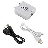 CNANRNANC AV zu RF Konverter für RCA Composite Eingang, Koaxialausgangsadapter, Mini AV 2 RF Modulator kompatibel mit Videorekorder, DVD-Player und TV-Signalumschalter