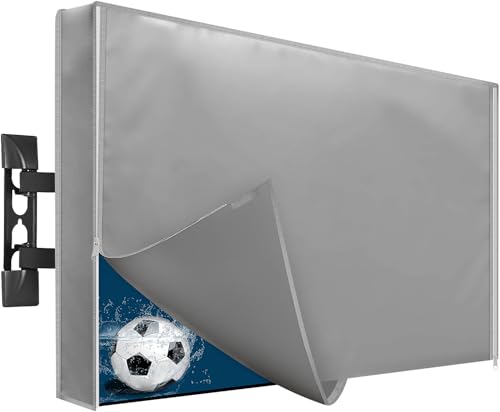 Outdoor-TV-Abdeckung Wasserdicht, Für 60–65 Zoll Fernseher, 600D Oxford, Mit Reißverschluss – Ganzjähriger Schutz