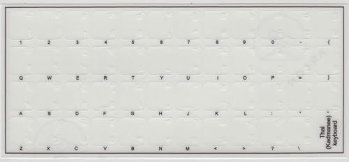 Pegatinas de teclado tailandés transparentes para laptop miniatura 3