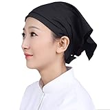 [OTAKUMARKET] 三角巾 シンプル 無地 大人用 男女兼用 カフェ 業務用 料理教室 調理実習 清掃 美容院 マジックテープ付き 簡単に取り付ける 全13色 (黒, 1)