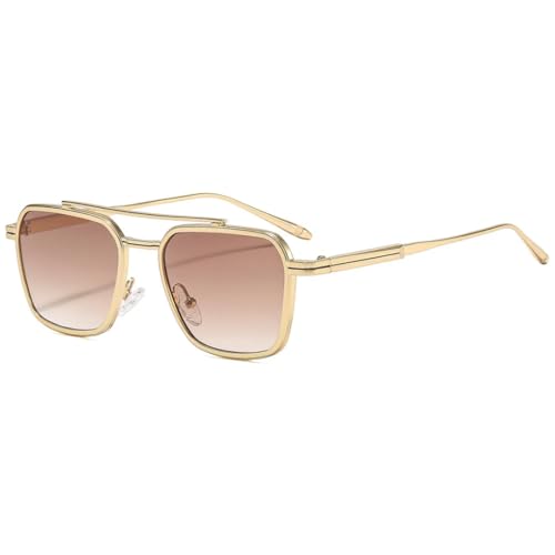 Lunettes de soleil en métal hommes style vintage et classique avec protection UV400