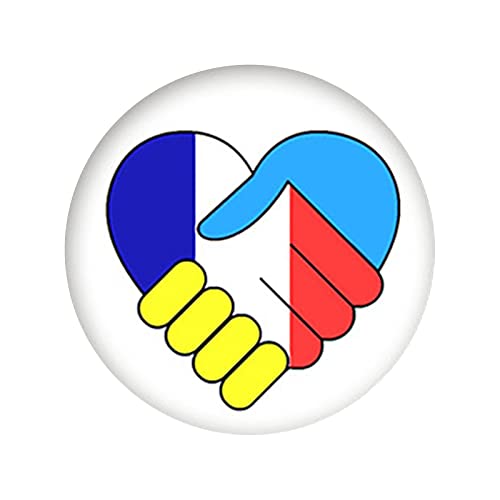 Cantissa Pins Ukraine,Broche Ukraine,Pins Drapeau Ukrainien,Broche Ukraine,Drapeau Ukraine Pin- Pour vêtements- Accessoire,Badge Ukraine,Soutien France Amitié Broche Union Pin Badge Cover