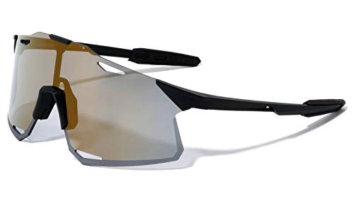 Dweebzilla Alaska Oversized Rimless Shield Wrap Around Sunglasses
