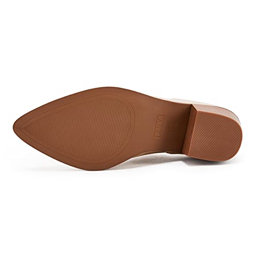 Laicigo Womens Western Cutout Booties Ankle Boots Chunky Low Heel Almond Toe Stacked Zip Boots #TOP6