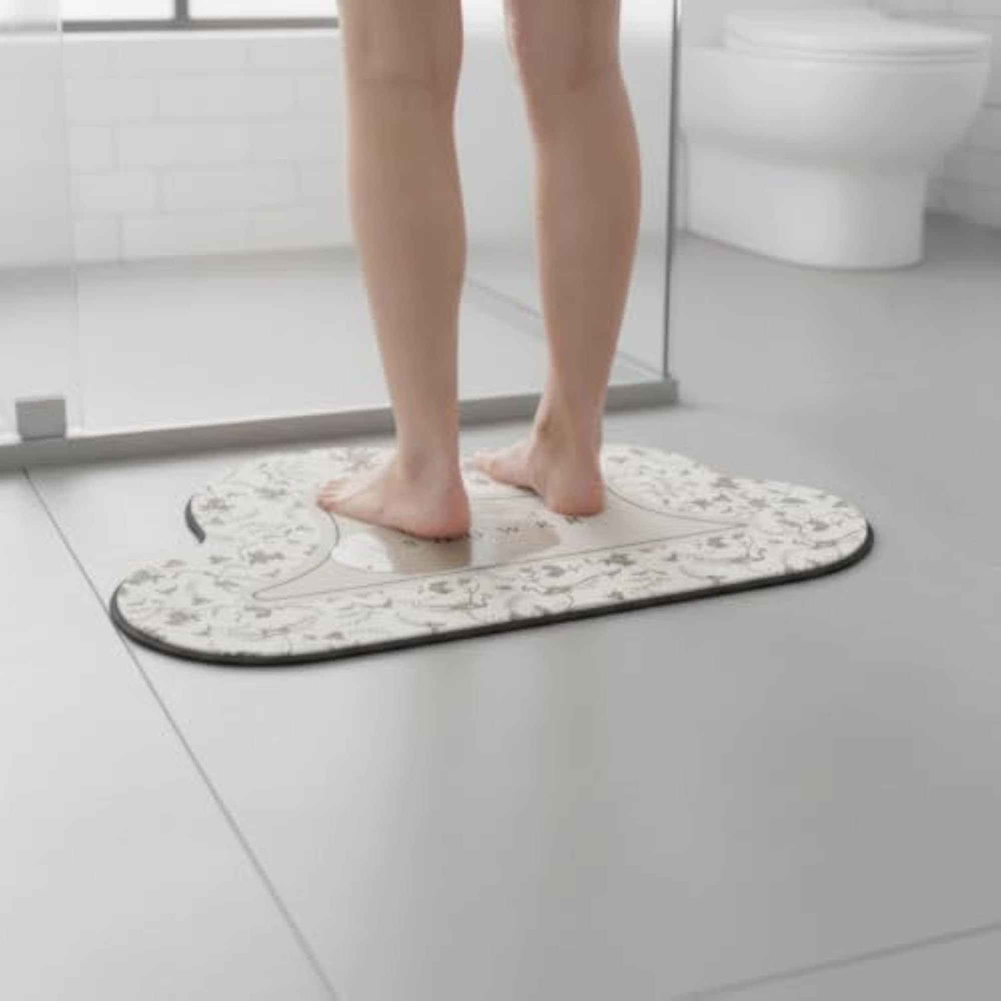 Diatomaceous Earth Bath Mat Non-Slip Absorbent Quick Dry