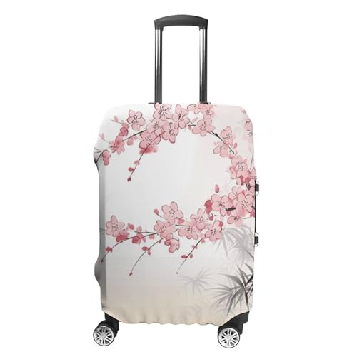 Cherry Blossoms Tree Zen Travel Luggage Cover Elastic Washable Suitcase Cover Dustproof Anti-Scratch Suitcase Protector Fits 19-32 Inch Luggage, L