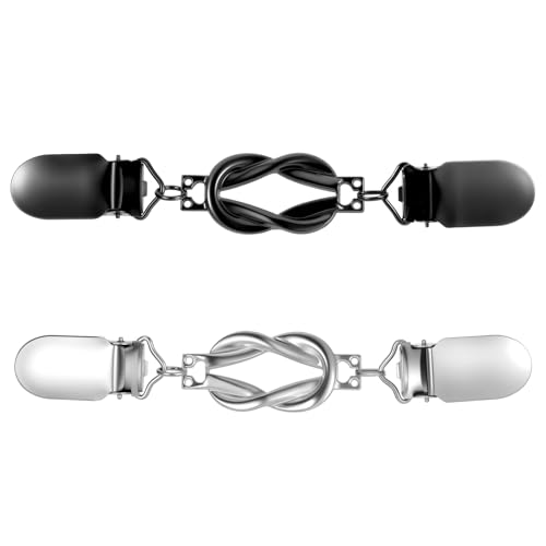 2 Stück Cardigan Clips, Vintage Pullover Cinch Clip Brosche...