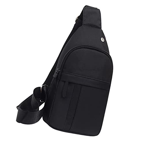 ZJTY Crossbody Sling Rucksack | Strapazierfähiger Brust-Schulter-Rucksack für Männer und Frauen - Canvas Crossbody Daypack Shoulder Chest für Urban Outdoor Backpacker, Schwarz Cover