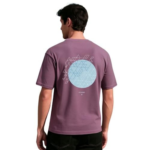 Image of Nobero Men's Oversized Graphic T-Shirt for Men | Soft Cotton | Drop Shoulder Relaxed Fit | Printed Casual Tshirt for Men