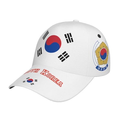 Casquette de baseball avec drapeaux nationaux pour homme et femme, casquette de protection solaire réglable à la mode, casquette de camionneur, casquettes patriotiques, Drapeau Corée du Sud 5, Taille