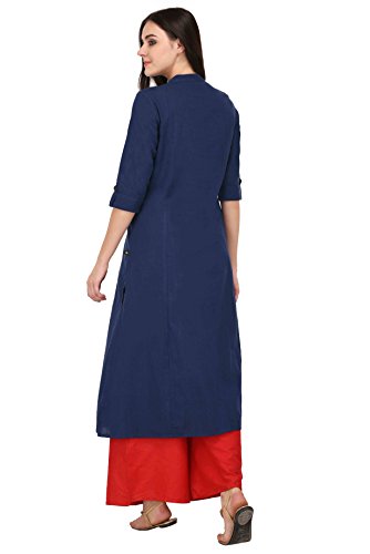 Image of Pistaa's Women's Cotton Regular Fit Casual Kurta